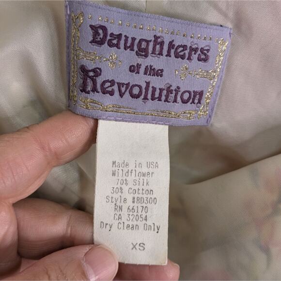 Daughters of the Revolution Floral Maxi Dress XS Boho Cottagecore Feminine Tier - Picture 9 of 11